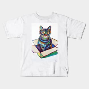 Cute CAT IN A BOX Kids T-Shirt